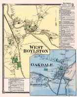 Boylston West Town, West Boylston Town, Oakdale, Harrisville, Worcester County 1870